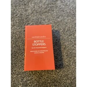 Sandra Alexandra - Lemon & Chili Blown Glass Wine‎ Bottle Stopper Set - NEW